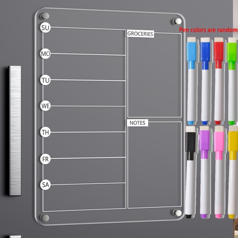 Magnetic Calendar Board - Акриловая магнитная доска для планирования еды