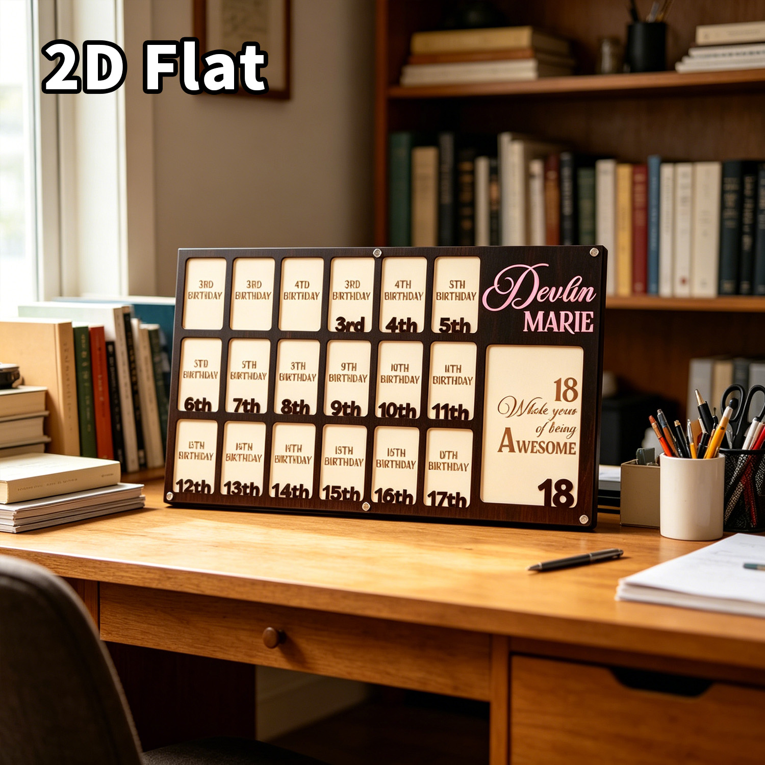 Home Office Gifts - 1 шт. Деревянная фоторамка-плакетка на заказ,