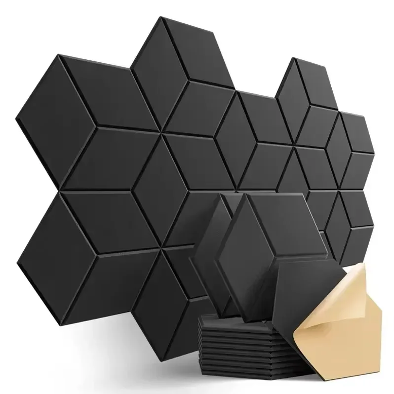 Home Office Furniture Sets - 12 шт. самоклеящихся шестиугольных звукоизоляционных панелей