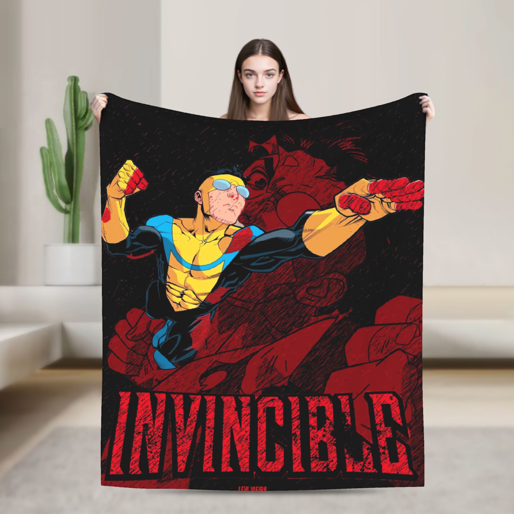 Home Office Trend - Плед-покрывало Bloodied Invincible Art: качественный, мягкий,