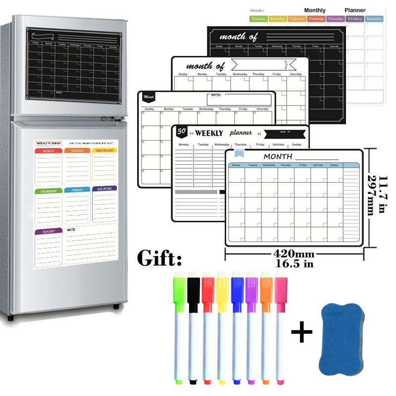 Magnetic Calendar Board - Магнитный ежемесячный еженедельник формата А3, доска