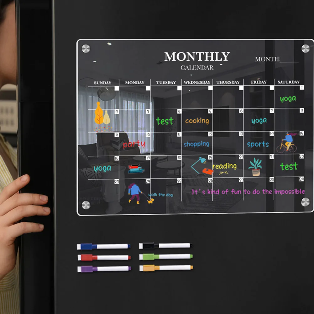 Magnetic Calendar Board - Магнитная доска для холодильника, акриловая доска