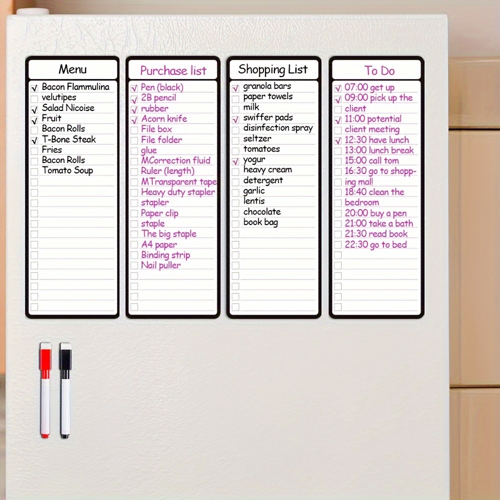 Magnetic Calendar Board - Набор из 4 магнитных досок для