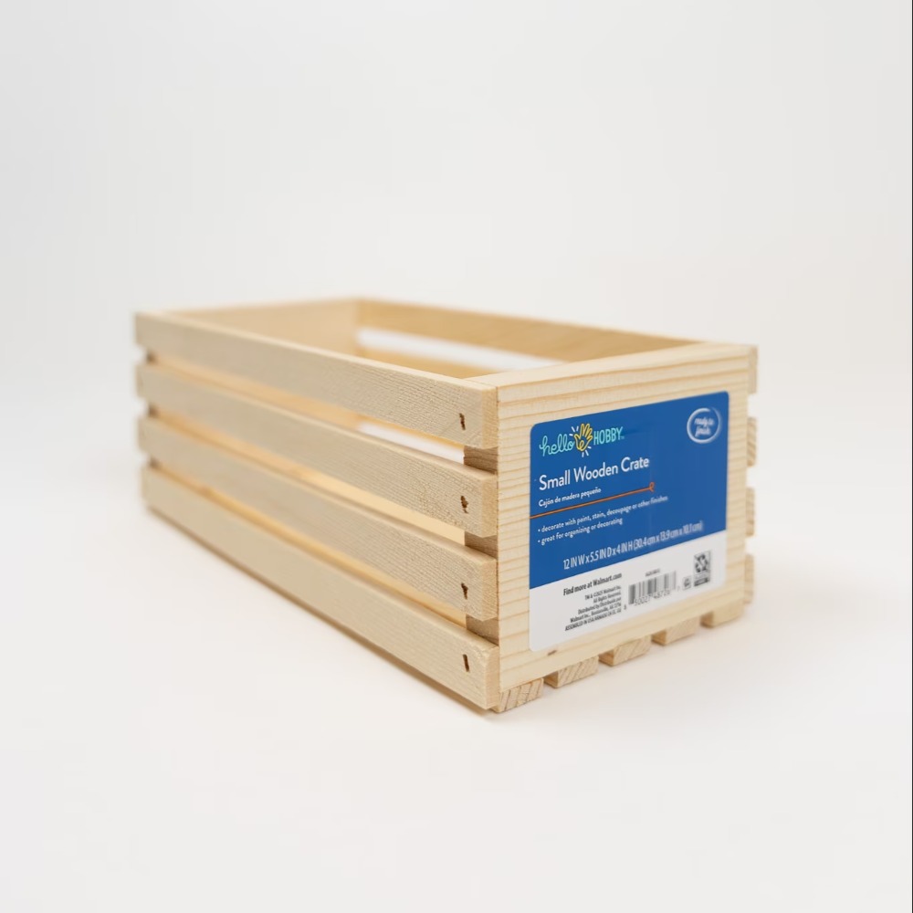 Home Office Box - Деревянный ящик-органайзер без отделки 12x5.5x4 дюйма,