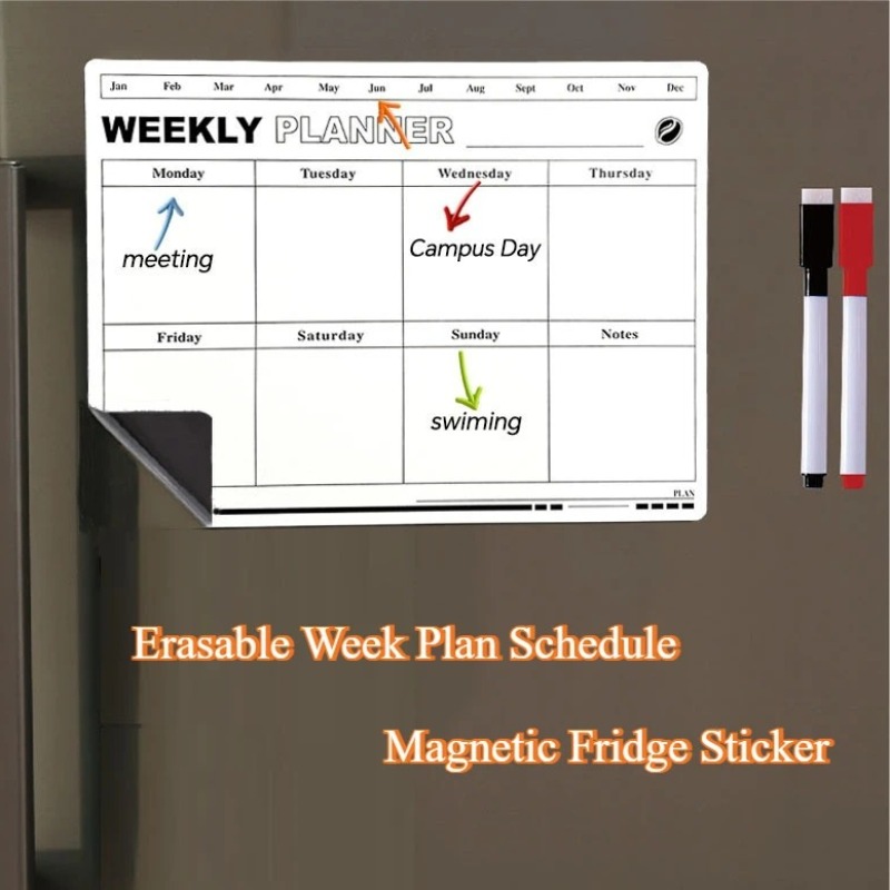Magnetic Calendar Board - Стираемый план недели, календарь с расписанием,