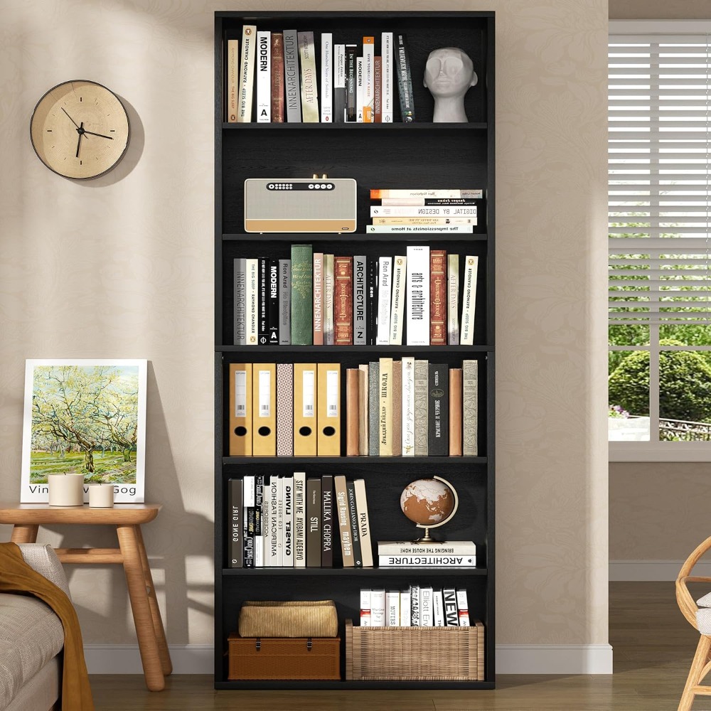 6-ярусный открытый книжный шка – обзор и цена Home Office In Living Room