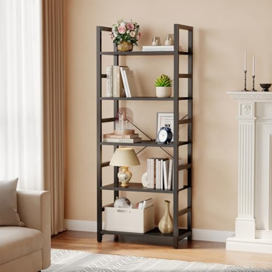 5-ярусная книжная полка, совре – обзор и цена Home Office In Living Room