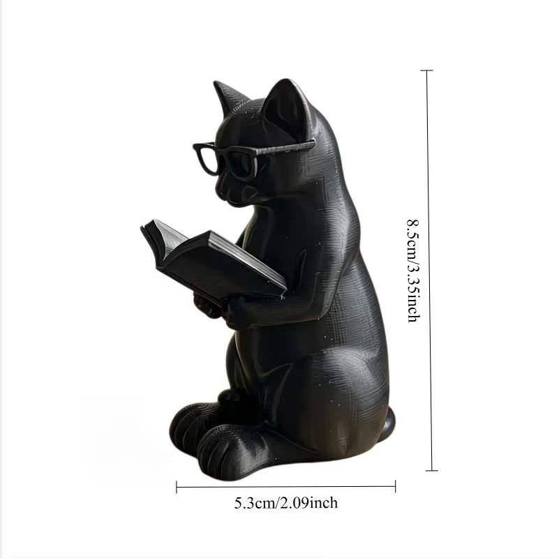 3D-печатная фигурка кота с очк – обзор и цена Home Office Bookshelves